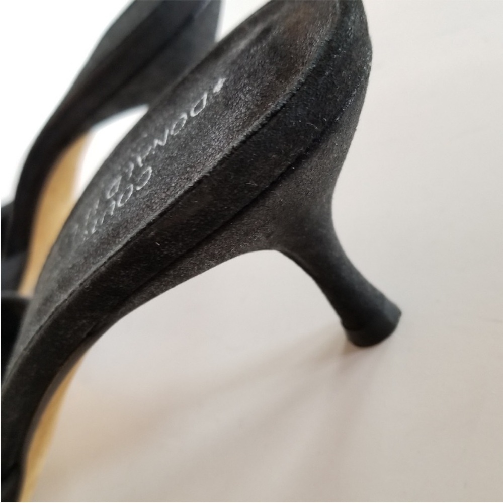Donald Pilner Black Kitten Heels/ Mules 10 - Picture 2 of 6
